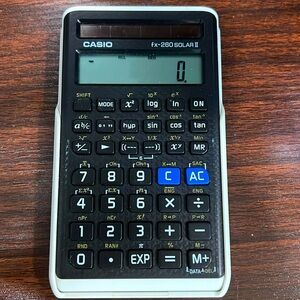 Casio Solar Calculator For School With Case